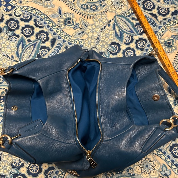 Coach Blue Leather Shoulder Bag - Picture 14 of 14